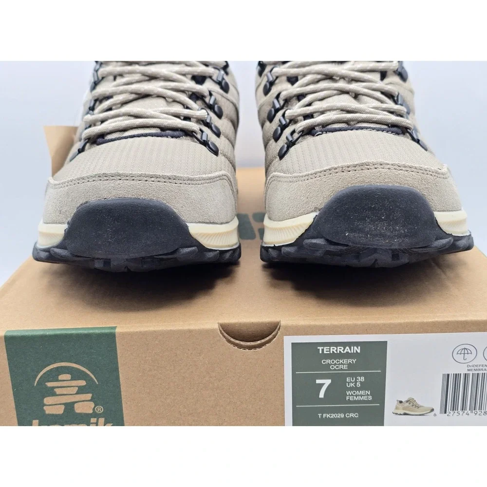 Kamik Women's Terrain Fall Shoes Waterproof -suede Upper - Gray Green - Sz 7 NIB
